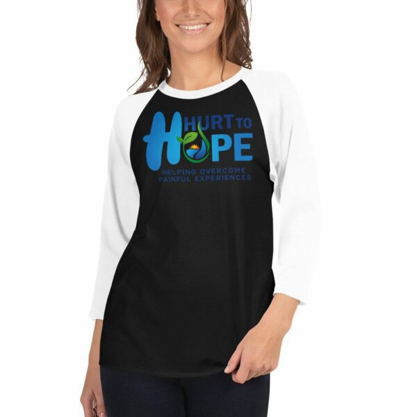 3/4 Sleeve Raglan Shirt - Hurt to Hope Logo